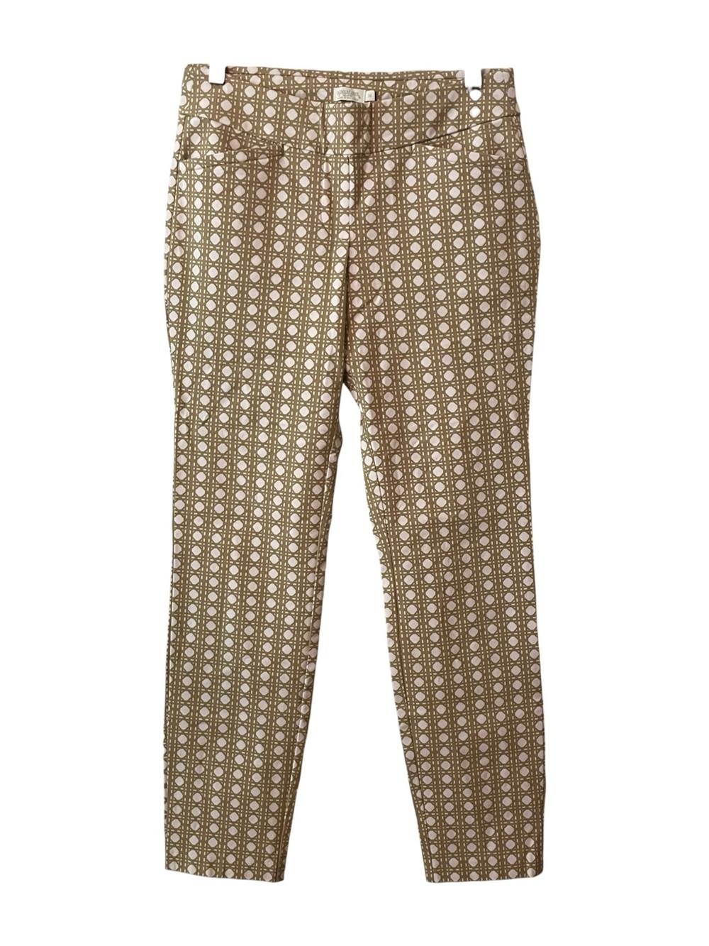 Spartina 449 Maren Pull-On Pant Calm Waters Khaki Cane Womens Size M